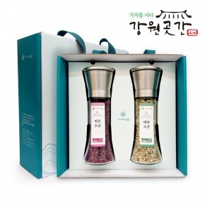 태백담은 산소소금 그라인더 소금 150g 2종 선물세트